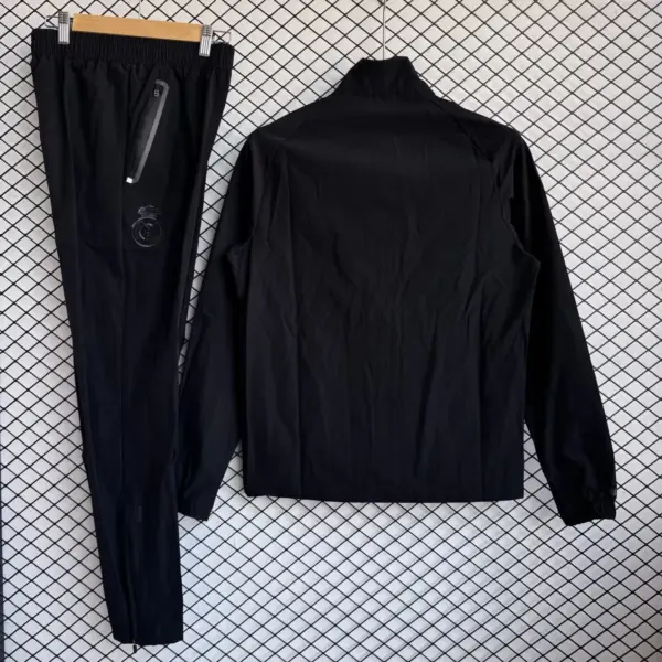 Real Madrid black windbreaker jacket+pants