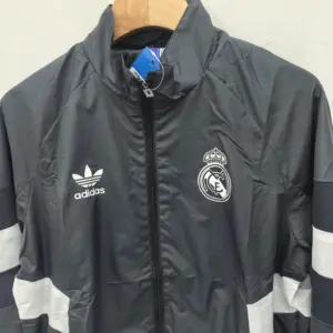 Real Madrid grey windbreaker jacket