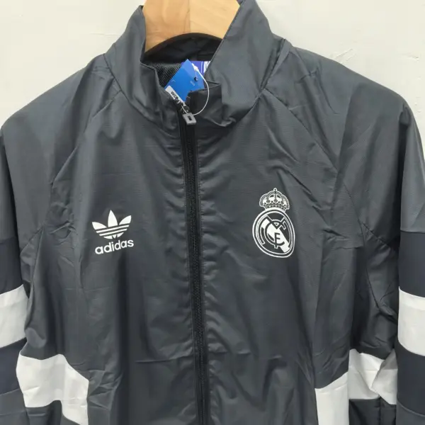 Real Madrid grey windbreaker jacket