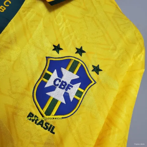 Retro 19 Brazil Home Soccer Jersey