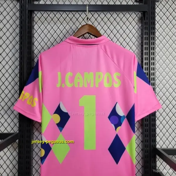 Retro 19 Mexico Goalkeeper CAMPOS 1 Home Pink Jersey