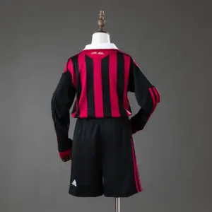 AC Milan Home Retro Long Sleeve Kids Kit Jersey