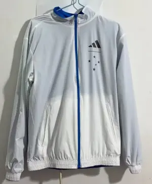 cruzeiro blue white reversible windbreaker jacket