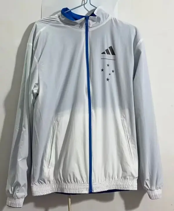 cruzeiro blue white reversible windbreaker jacket