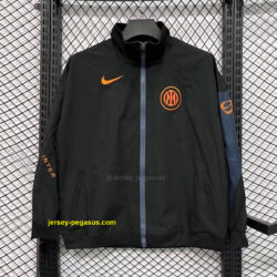 Inter Milan Black Full Zipper Windbreaker