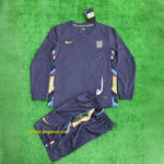 2024 England Away Kid Kits Long Sleeve UEFA Euro Children Sets Football Replicas