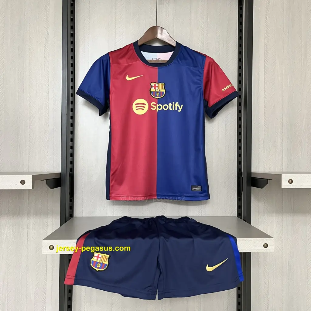 Kids 2024-25 Barcelona Home Jersey
