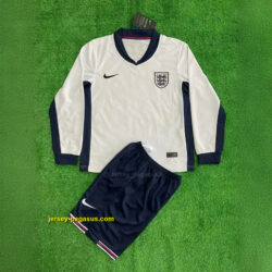 2024 England Home Kid Kits Long Sleeve UEFA Euro Children Sets Football Replicas