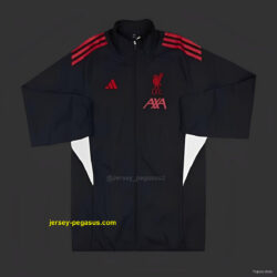 Liverpool BLACK Full Zipper Windbreaker