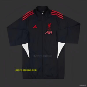 Liverpool BLACK Full Zipper Windbreaker