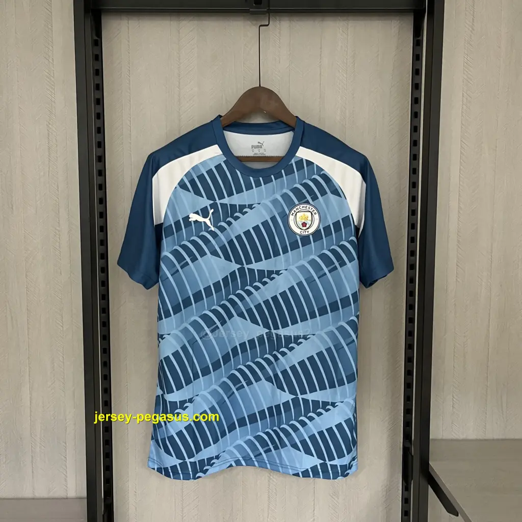 Manchester City training uniform blue