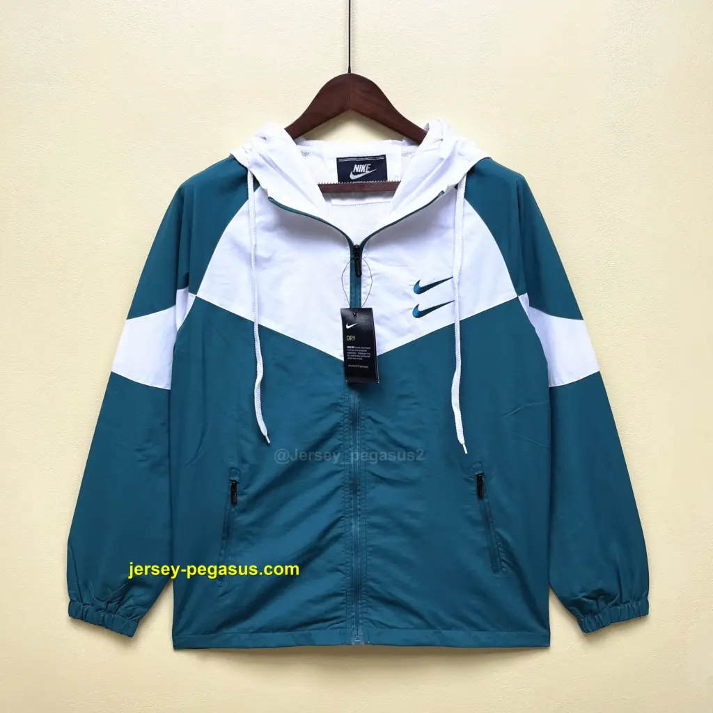 Nike Workwear Hooded Trench Coat Green White