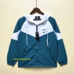 Nike Workwear Hooded Trench Coat Green White