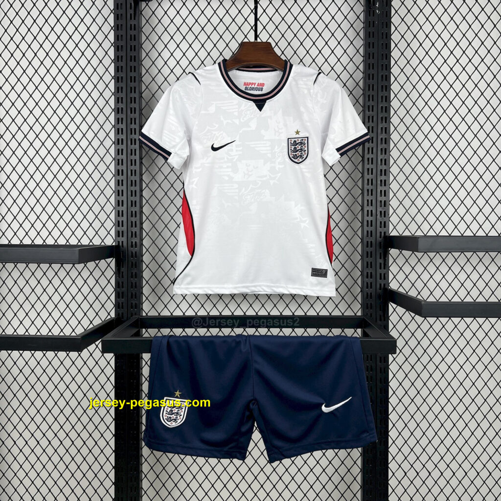 Kids England 2026 World Cup Home Jersey Kit Footy Leaked