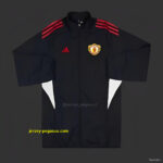 Manchester United BLACK Full Zipper Windbreaker