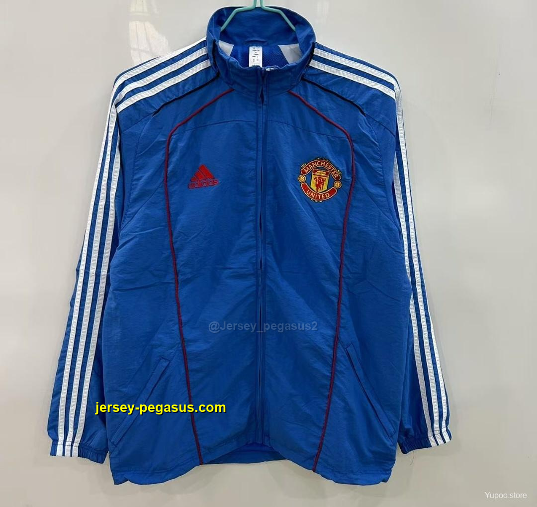 Manchester United Blue Windbreaker Windbreaker Manchester United Blue Windbreaker Windbreaker
