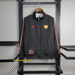 Manchester United Jacket Black Windbreaker