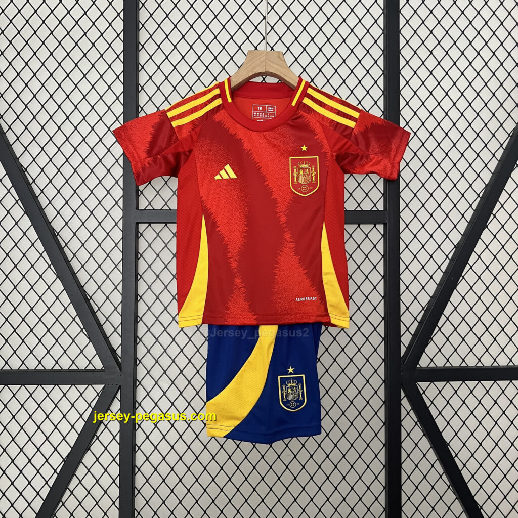 2024 Spain Home Kid Kits Children Sets Football