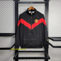 Manchester United Jacket BlackRed Windbreaker