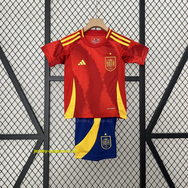 2024 Spain Home Kid Kits Children Sets Football 2024 Spain Home Kid Kits Children Sets Football