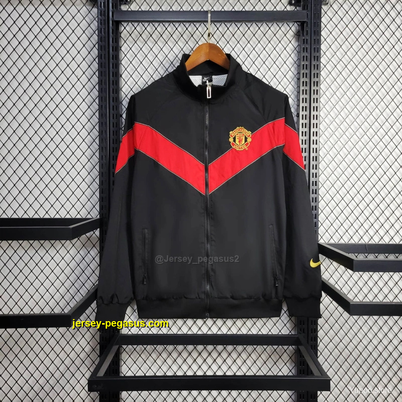Manchester United Jacket BlackRed Windbreaker Manchester United Jacket BlackRed Windbreaker