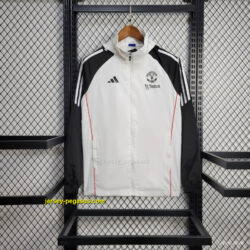 Manchester United Jacket White Windbreaker