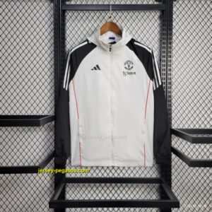 Manchester United Jacket White Windbreaker