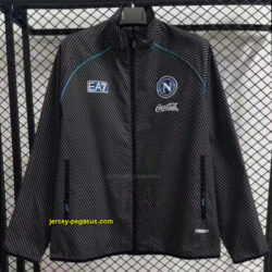 Napoli Black Full Zipper Windbreaker