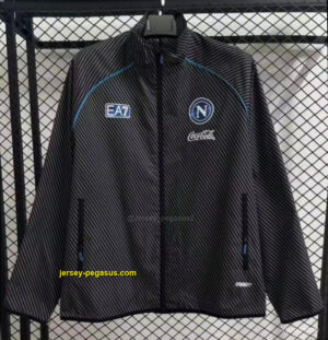 Napoli Black Full Zipper Windbreaker