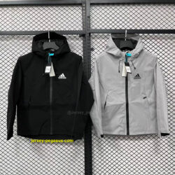 2025 Adidas Light GreyBlack Windbreaker