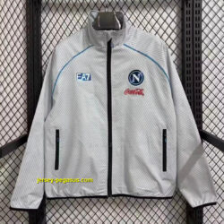 Napoli White Full Zipper Windbreaker