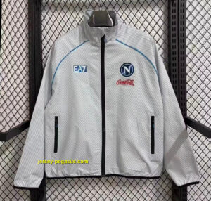 Napoli White Full Zipper Windbreaker