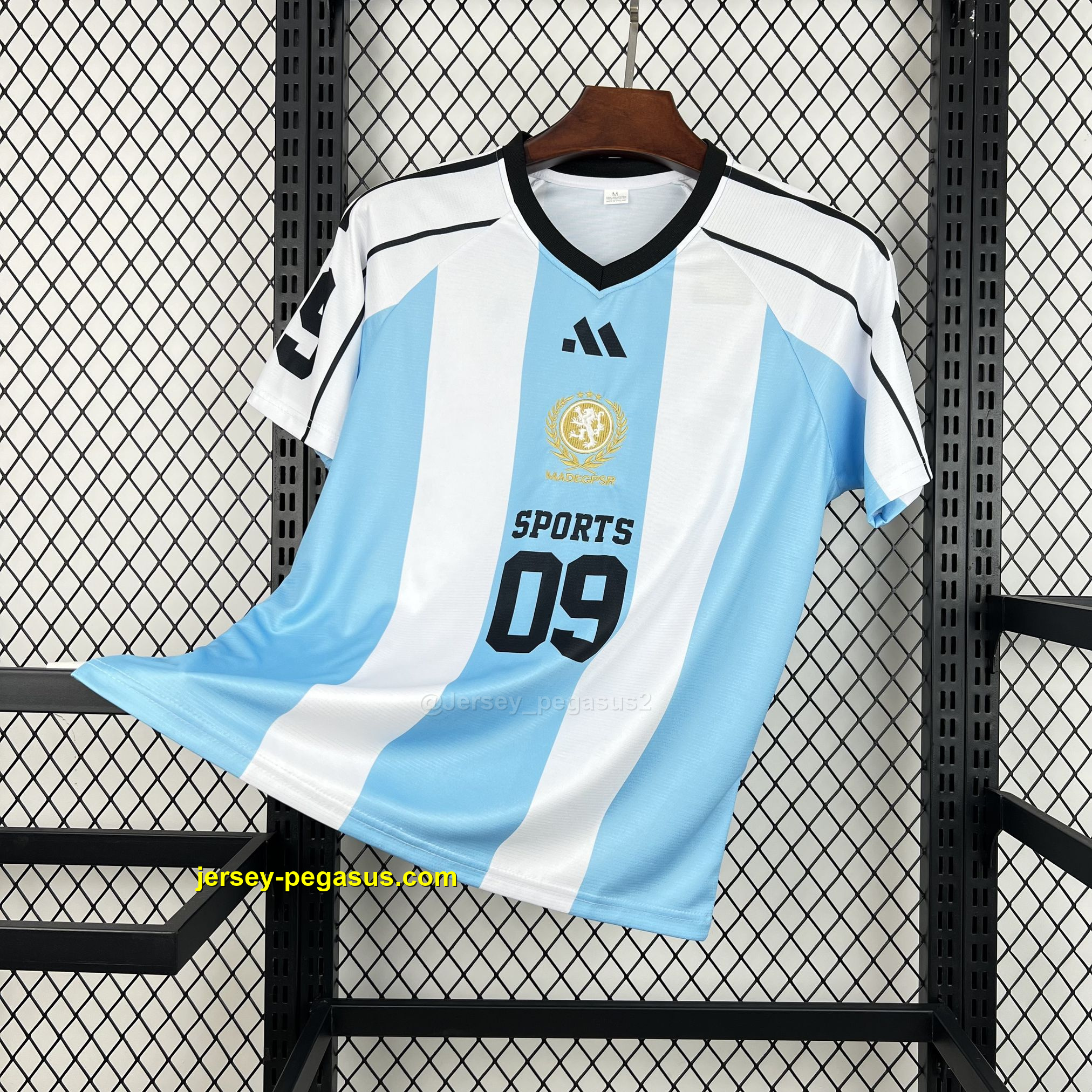 Unisex Light Blue Striped 2026 World Cup Style V-Neck Soccer Jersey Unisex Light Blue Striped 2026 World Cup Style V-Neck Soccer Jersey