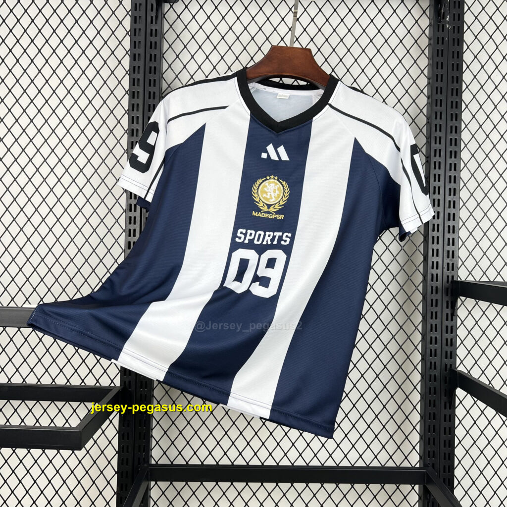 Unisex Light Blue Striped 2026 World Cup Style V-Neck Soccer Jersey 1