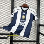 Unisex Light Blue Striped 2026 World Cup Style V-Neck Soccer Jersey 1
