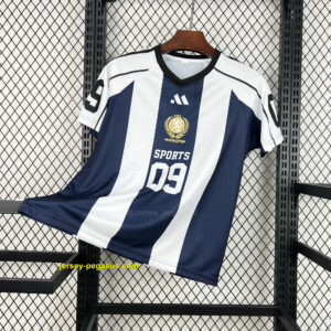 Unisex Light Blue Striped 2026 World Cup Style V-Neck Soccer Jersey 1