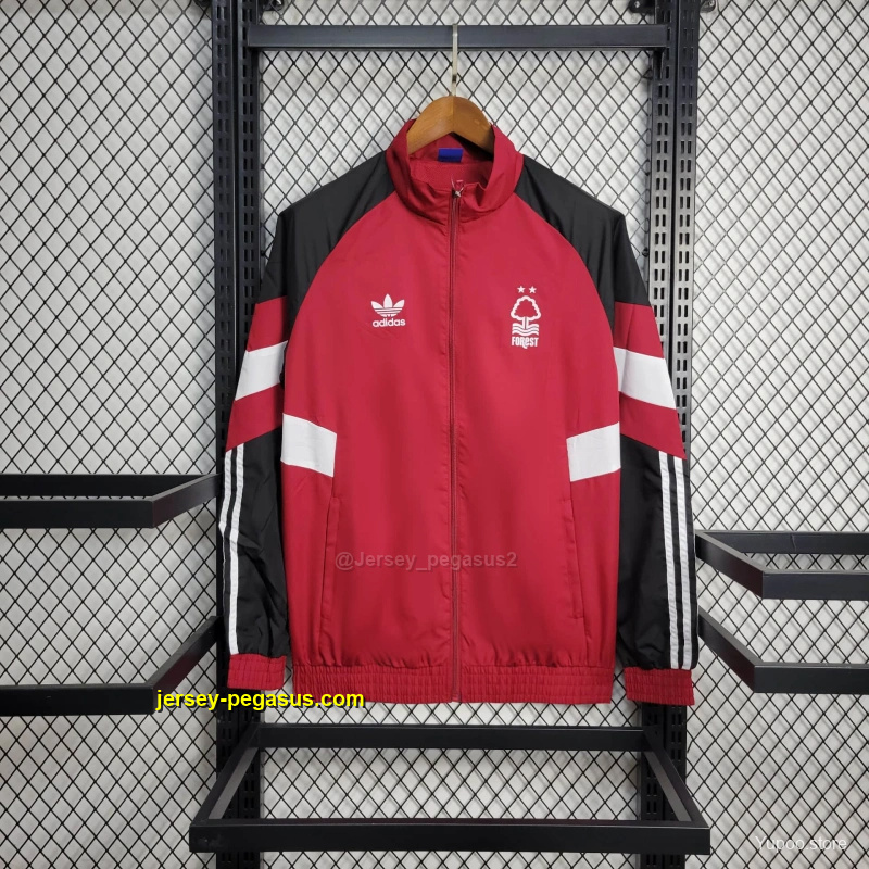 Nottingham Forest Jacket Red Windbreaker Nottingham Forest Jacket Red Windbreaker