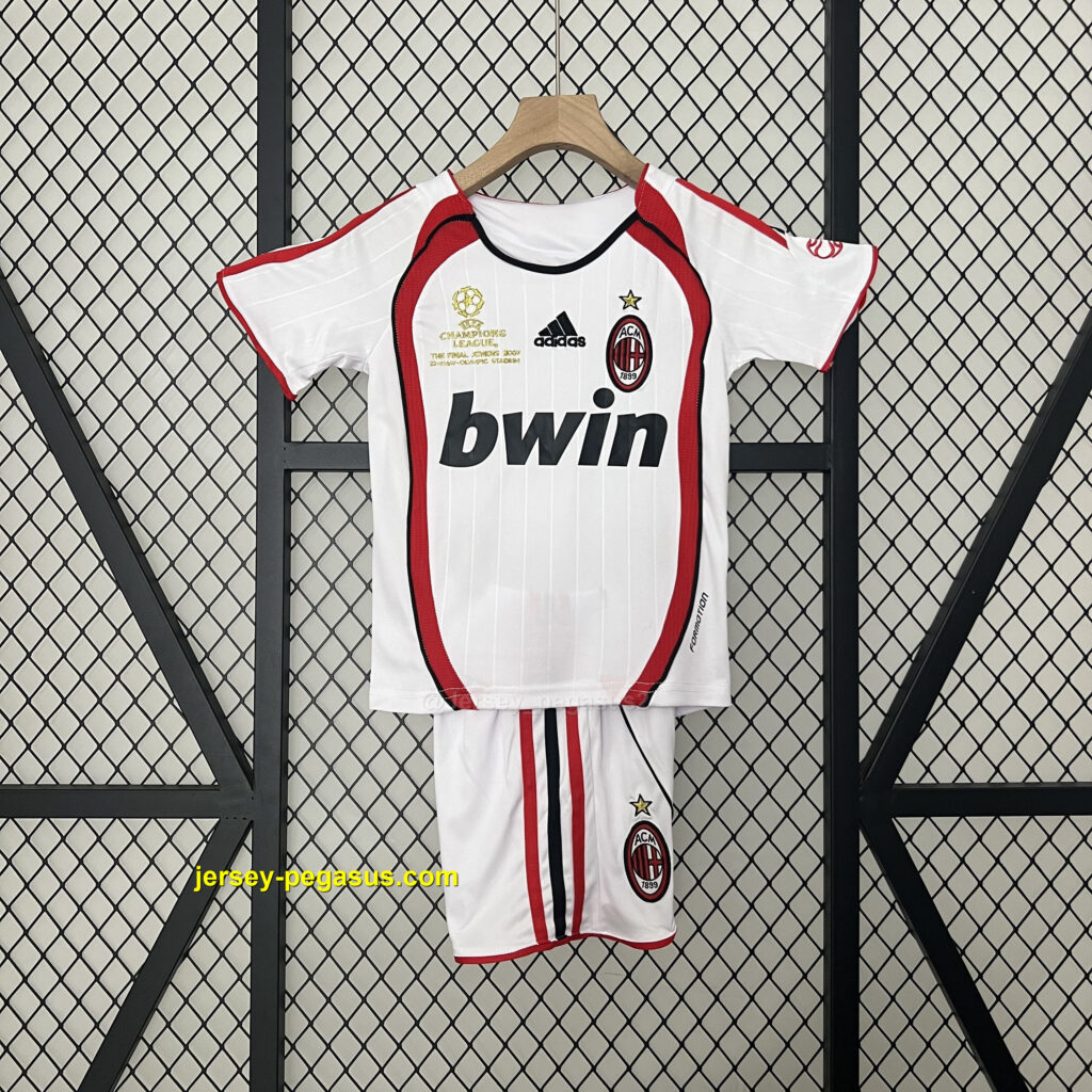 AC Milan Retro Kid UCL Final Version Kits Sets Jersey