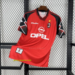 AC Milan 1998-99 Away Red Retro Jersey