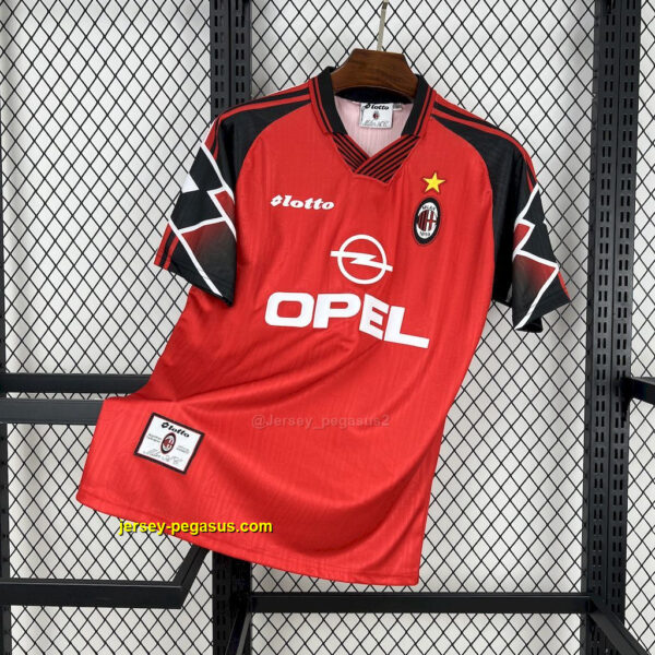 AC Milan 1998-99 Away Red Retro Jersey AC Milan 1998-99 Away Red Retro Jersey