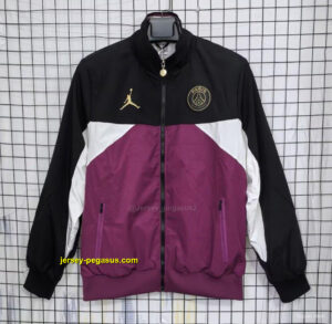 PSG BlackPurple Full Zipper Windbreaker