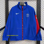 Paris Saint-Germain Blue with Red Full Zipper Windbreaker