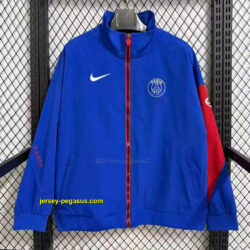 Paris Saint-Germain Blue with Red Full Zipper Windbreaker