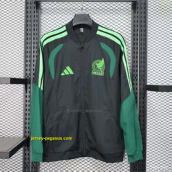 Player Version 2025 Mexico BlackGreen Windbreaker (with Inner Lining)