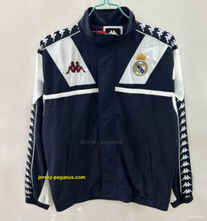 Real Madrid 1967 Style BlackWhite Windbreaker
