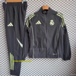 Real Madrid BlackGreen Full Zipper Windbreaker + Long Pants
