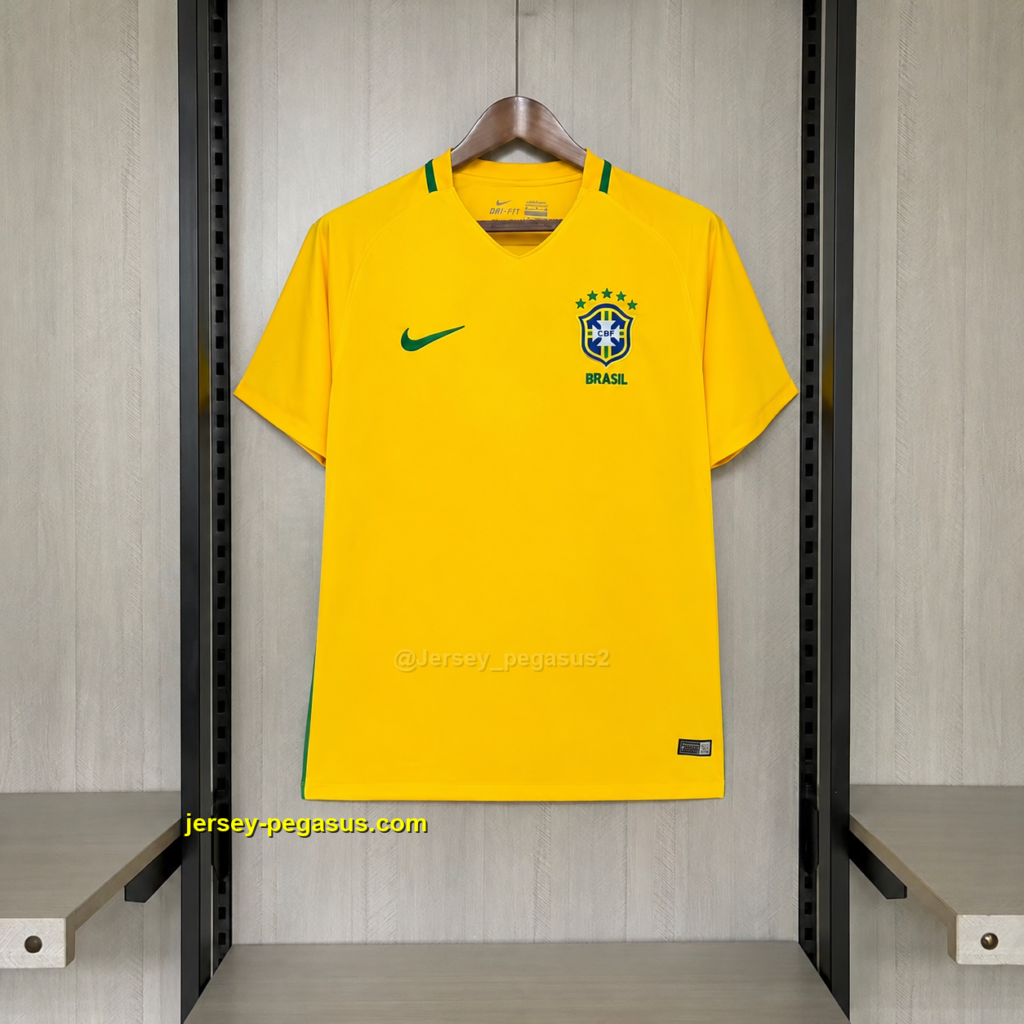 2018 Retro Brazil Home Jersey