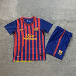 Barcelona Home Retro Kids Kits Children Shirt Football Jerseys