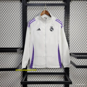 Real Madrid Jacket White Windbreaker