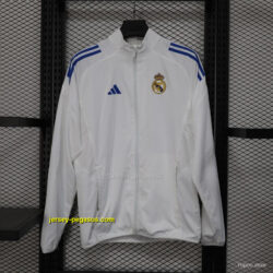 Real Madrid WHITE Windbreaker (with Inner Lining)